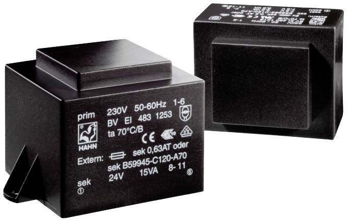 Hahn BV EI 481 1120 transformator za štampanu ploču 230 V → 15 V/AC