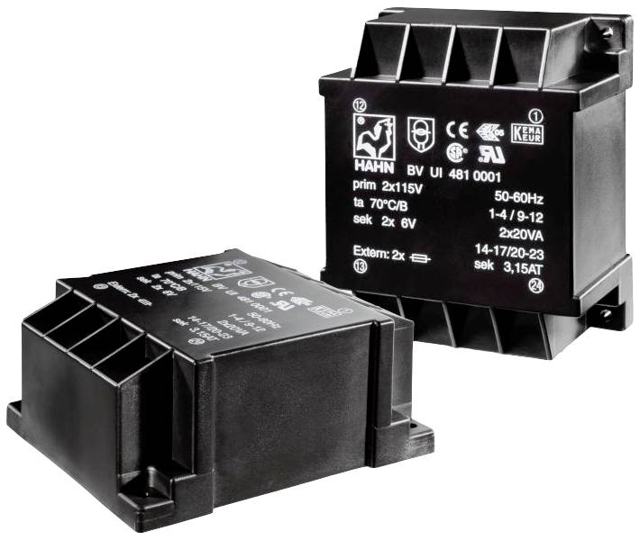 Hahn BV UI 482 0010 transformator za štampanu ploču 115 V → 15 V/AC