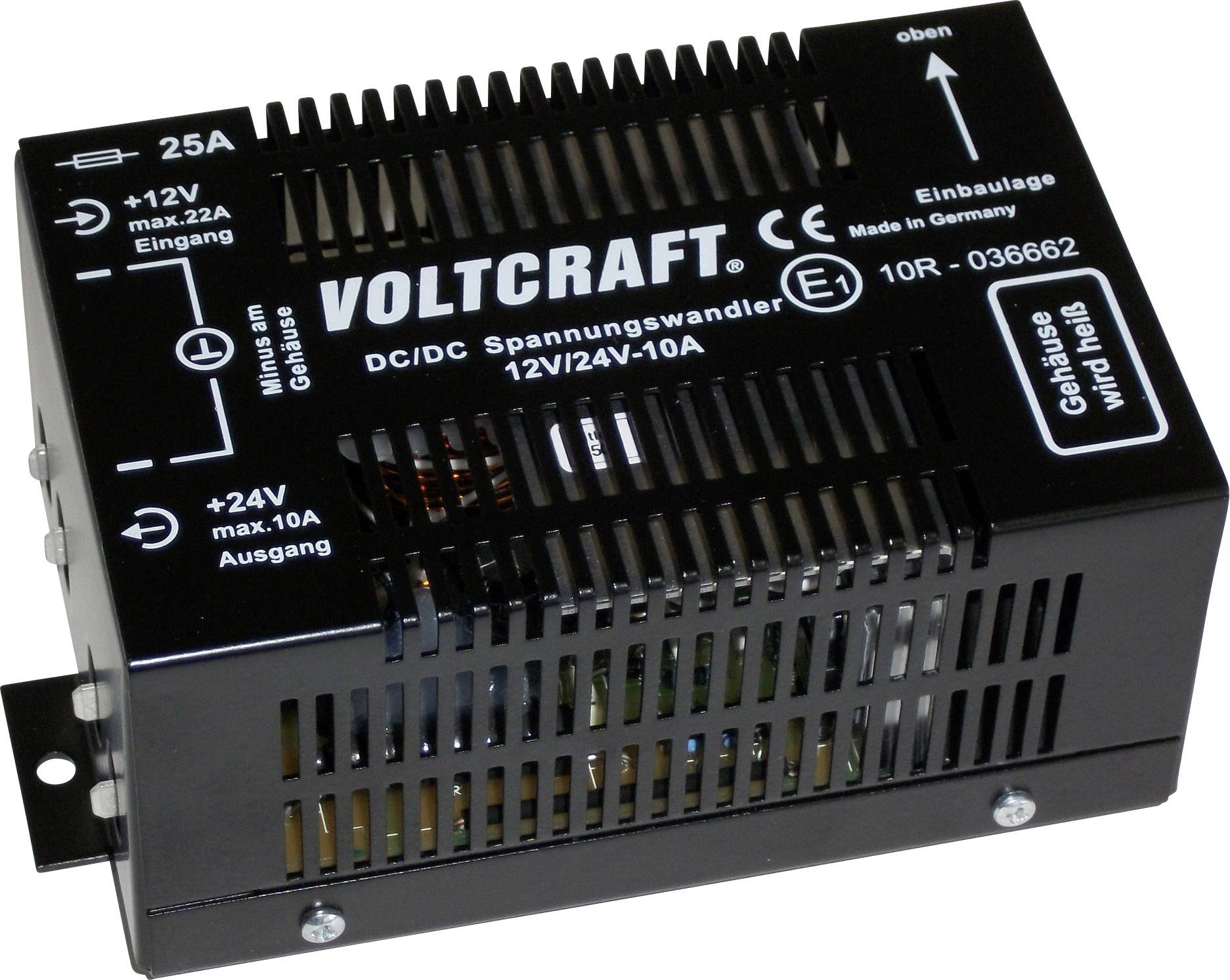 VOLTCRAFT 12/10 DC/DC pretvarač 12 V/DC → 24 V/DC 240 W 10 A