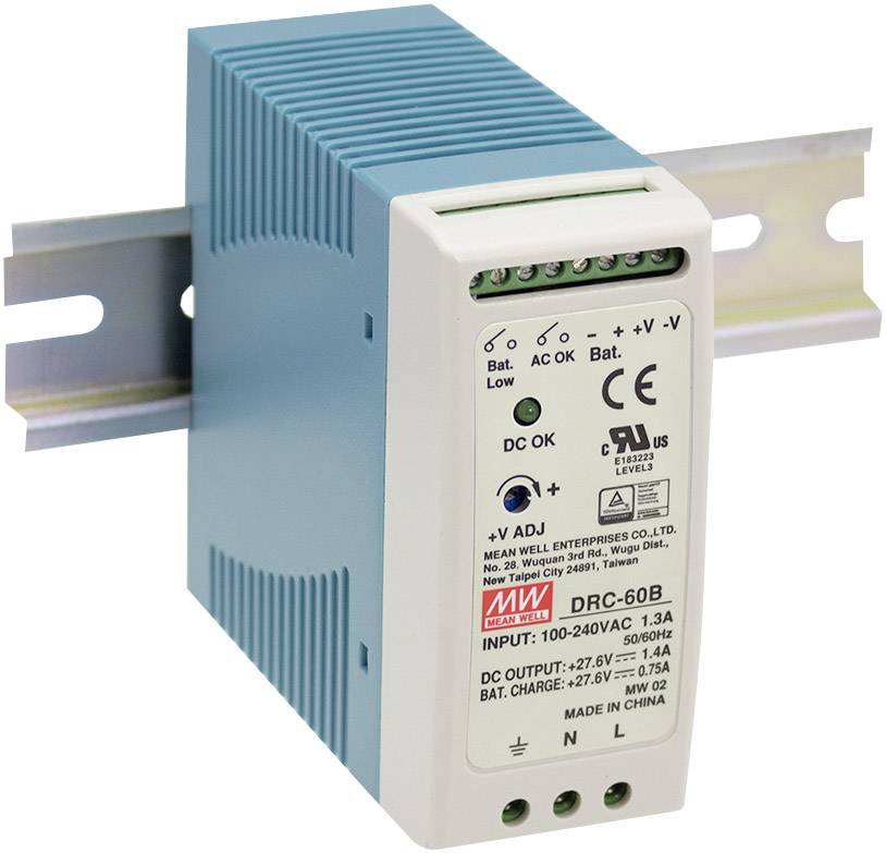 MEAN WELL DRC-40B napajanje za DIN šinu 90 V/AC → 27,6 / 27,6 V 27,6 V/DC 0,95 A