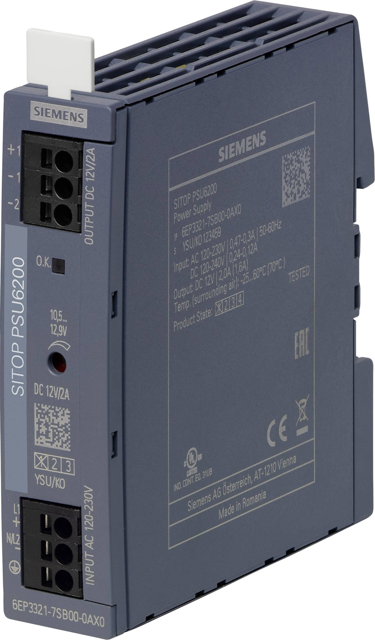 Siemens 6EP3321-7SB00-0AX0 napajanje 18,5 - 32,2 V/DC → 12 V 2 A 24 W
