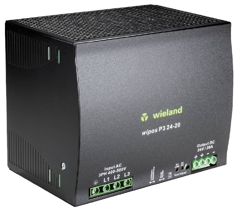 Wieland Electric WIPOS P3 24-20 prekidačko napajanje 340 V/AC, 480 V/DC → 24 V 20 A 480 W