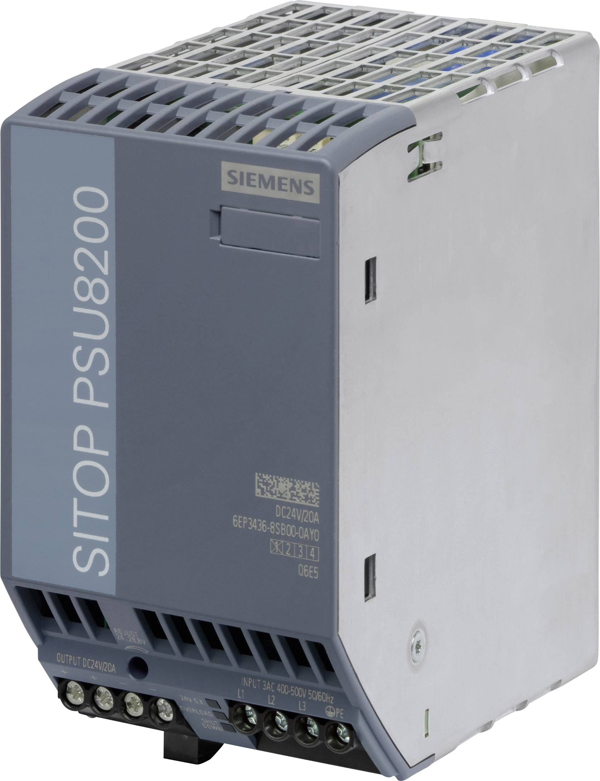 Siemens SITOP PSU8200 24 V/20 A napajanje za DIN šinu 320 - 575 V / 3AC → 24 V/DC