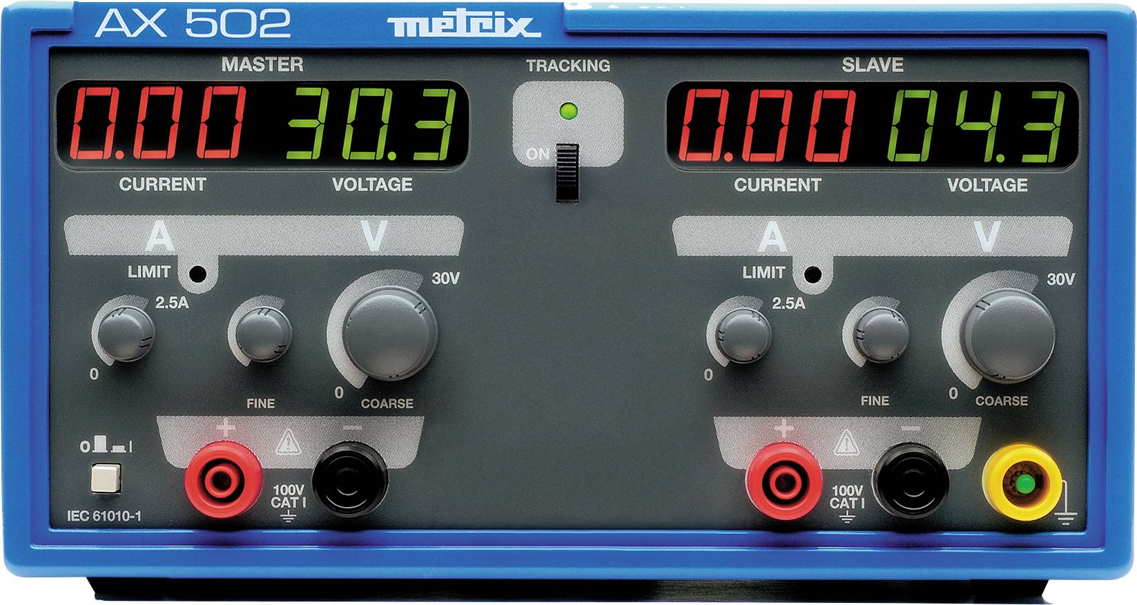 Metrix AX 502 laboratorijsko napajanje sa podesivim naponom 30 V/DC 2,5 A 2 x
