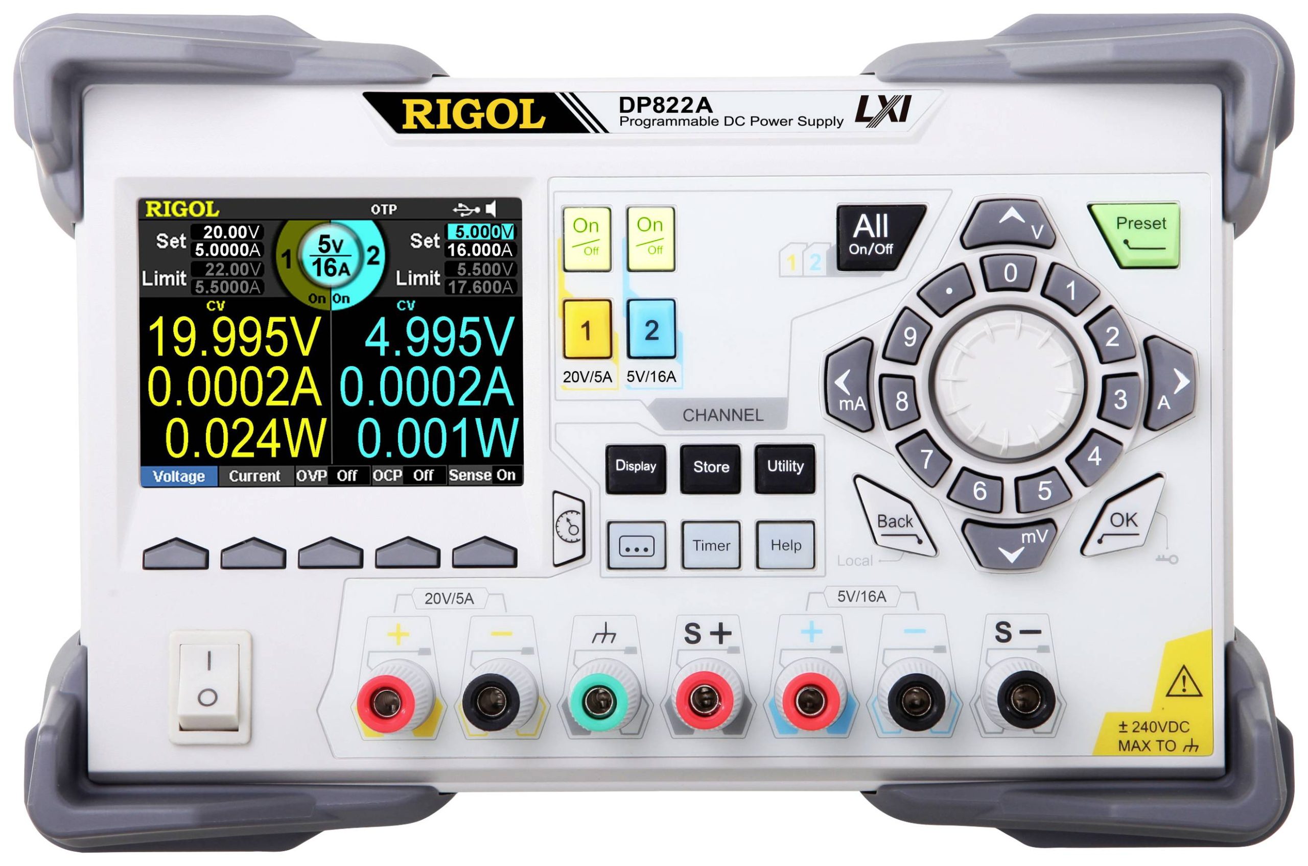 Rigol DP822 laboratorijsko napajanje sa podesivim naponom 20 V/DC 5 A 180 W