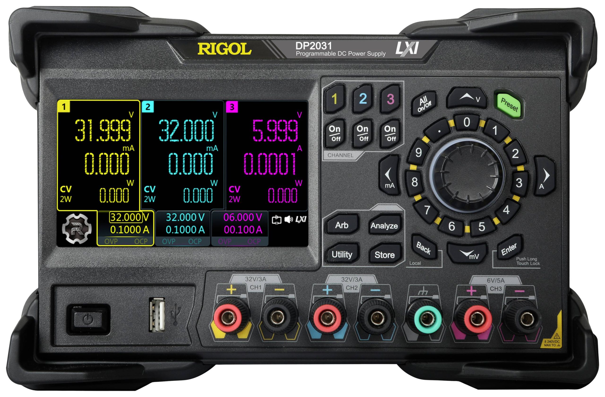 Rigol DP2031 laboratorijsko napajanje sa podesivim naponom 32 V/DC 3 A 222 W