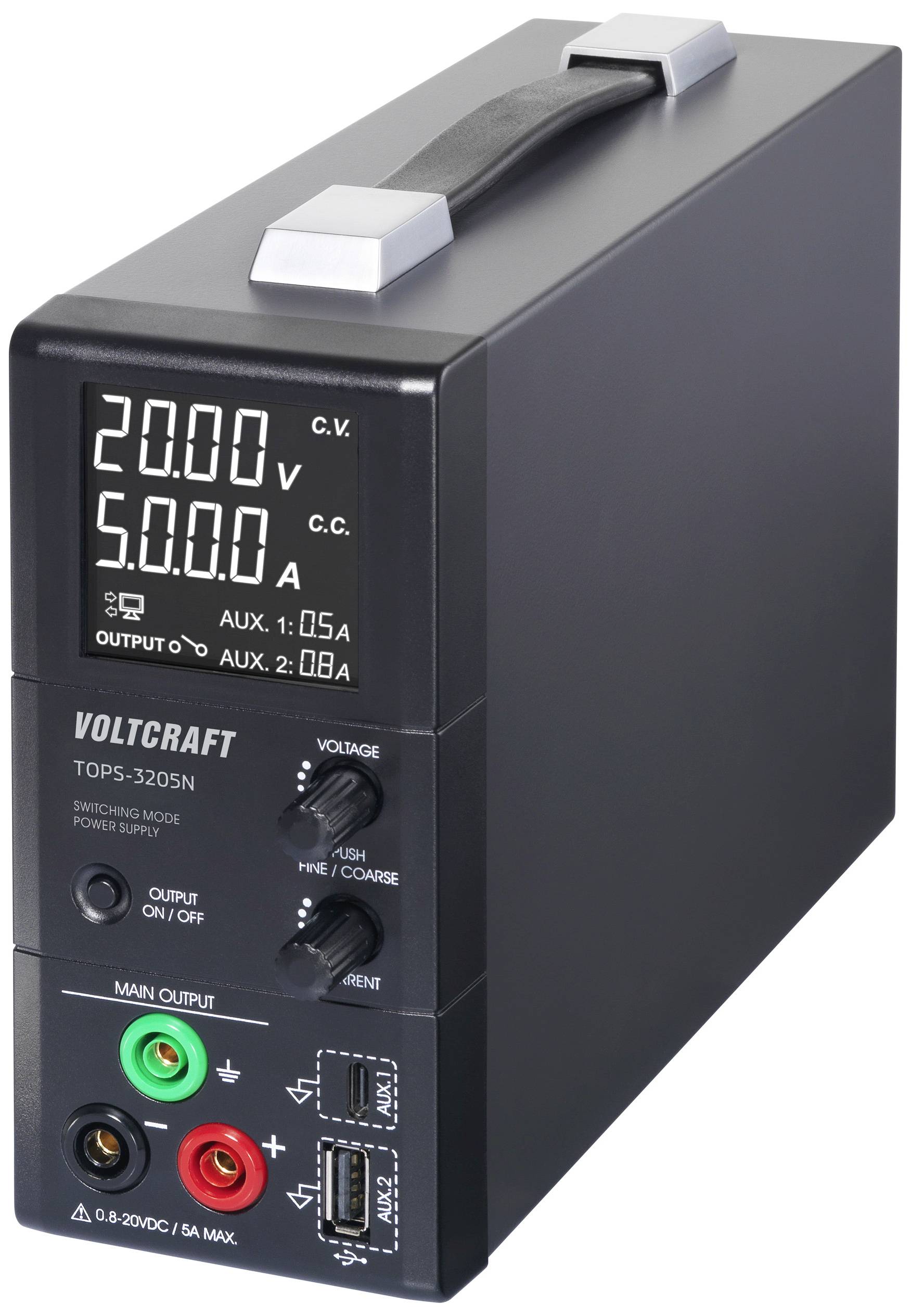 VOLTCRAFT TOPS-3205N laboratorijsko napajanje sa podesivim naponom 220 V/AC, 240 V/AC → 20 V/DC 5 A 100 W
