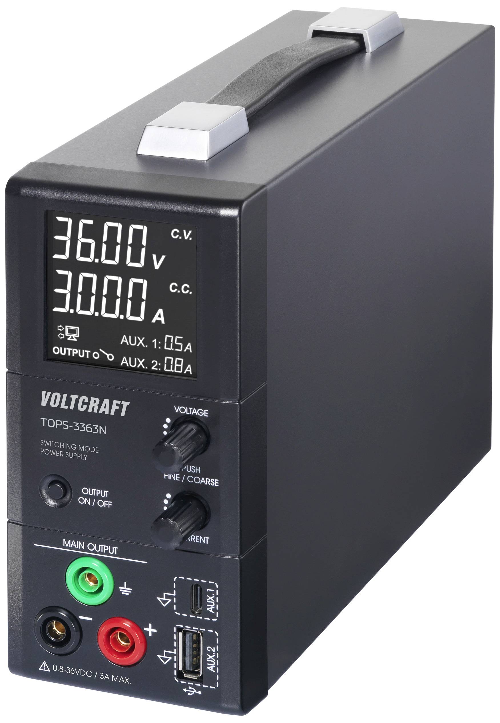 VOLTCRAFT TOPS-3363N laboratorijsko napajanje sa podesivim naponom 220 V/AC, 240 V/AC → 36 V/DC 3 A 100 W