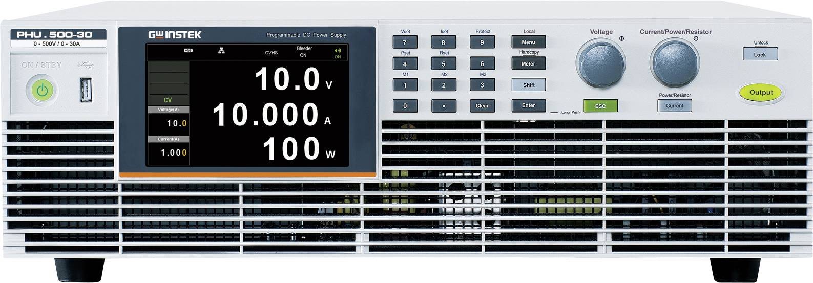 GW Instek PHU 500-30 19-inčno laboratorijsko napajanje sa podesivim naponom 500 V 30 A 5 kW
