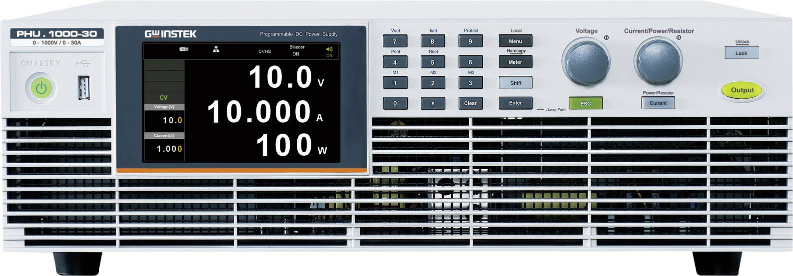 GW Instek PHU 1000-30 19-inčno laboratorijsko napajanje sa podesivim naponom 1000 V 30 A 10 kW