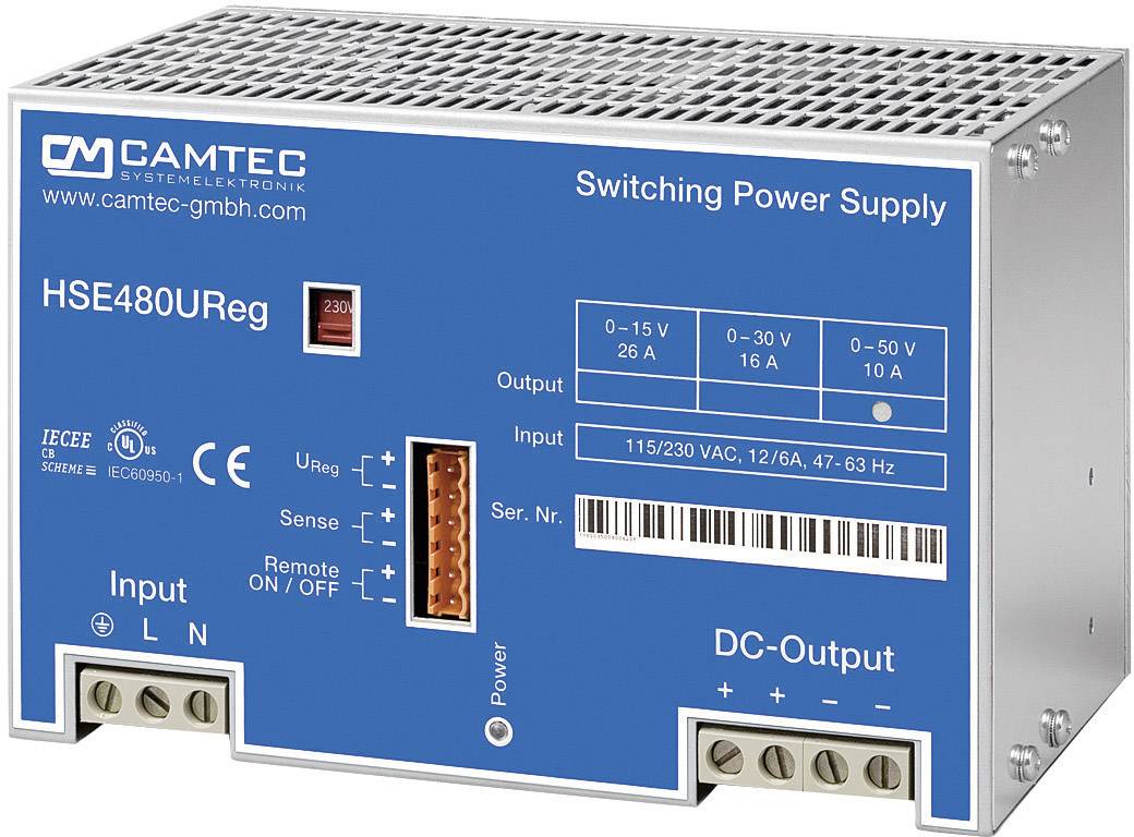 Camtec HSEUreg04801.15T laboratorijsko napajanje sa podesivim naponom 115/230 V/AC → 15 V/DC 26 A 480 W