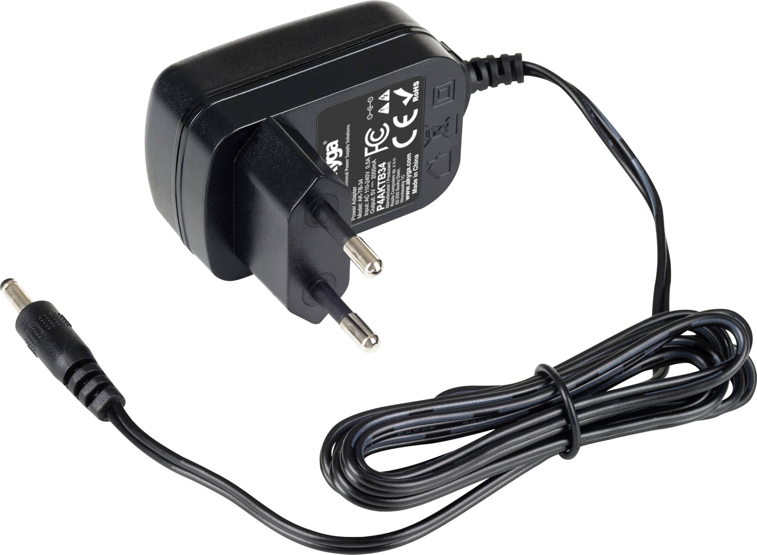 Akyga AK-TB-34 adapter za napajanje sa fiksnim naponom 110 V → 5 V 2 A šuplji utikač 3,5/1,35