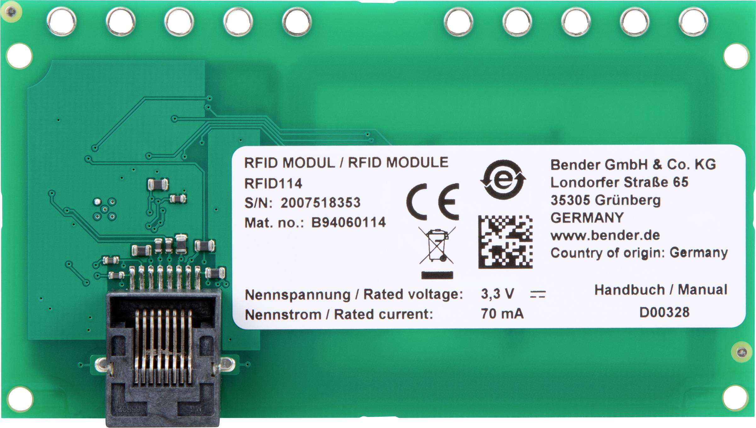 Bender RFID114 pribor za punjenje električnih vozila IP00