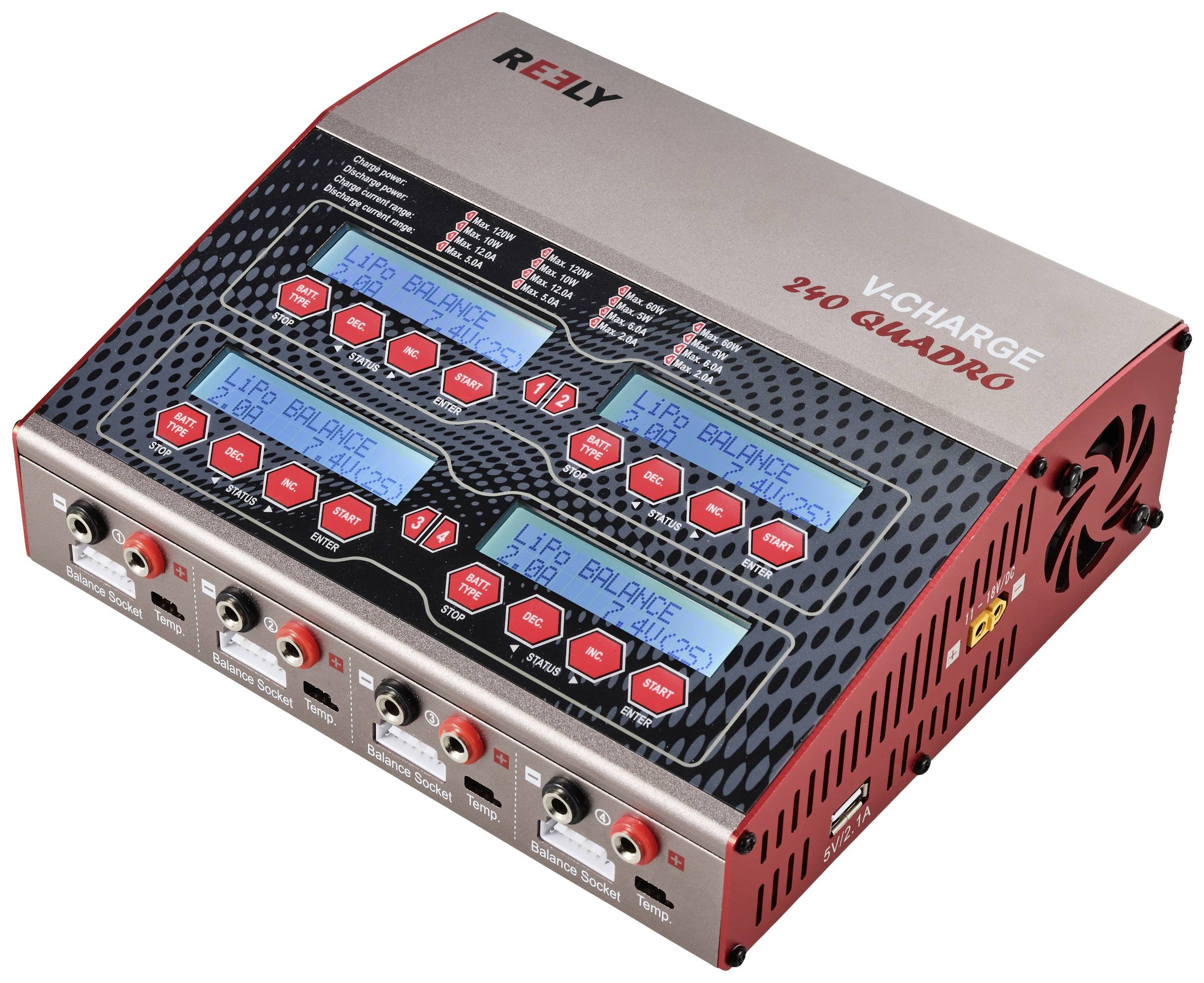Reely RE-8264343 višenamenski punjač za modelarstvo 12 A 240 W LiPo/Li-Ion/LiFePO4/LiHV
