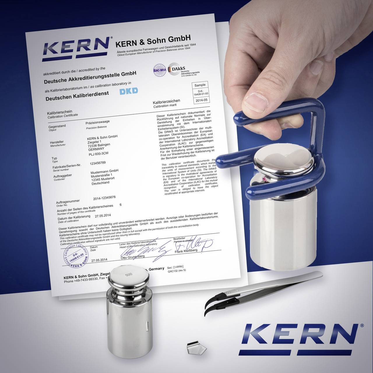 Kern 963-202 sertifikat o kalibraciji