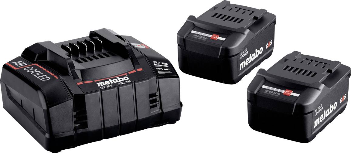 Metabo Basic-Set 2 x 5.2 Ah akumulator i punjač za alat Li-Ion 5,2 Ah specijalna veličina
