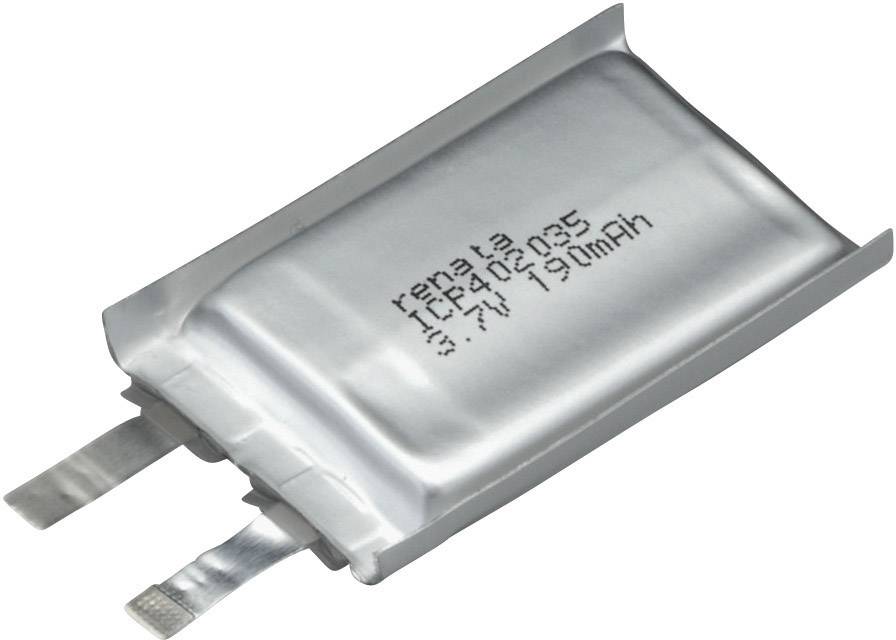 Renata ICP402035 punjiva baterija specijalne veličine LiPo 3,7 V 195 mAh prizmatična