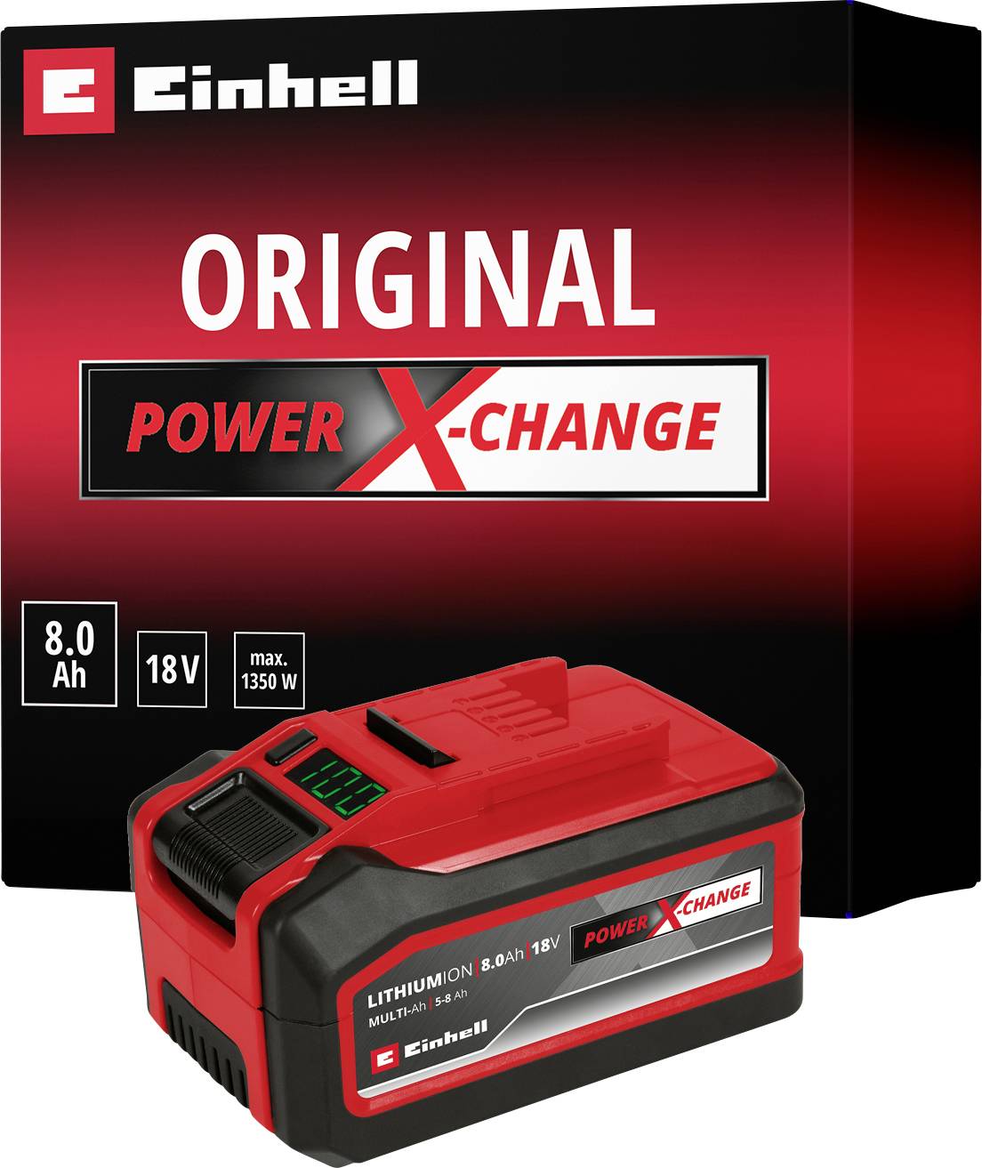 Einhell akumulator za električni alat Li-Ion 5 Ah, 8 Ah specijalna veličina