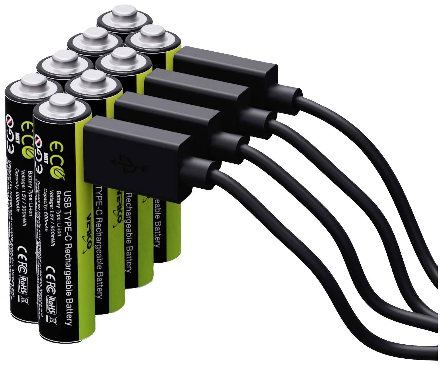 Verico LoopEnergy USB-C punjiva baterija sa USB-C punjenjem Li-Ion 1,5 V 600 mAh AAA (Micro)