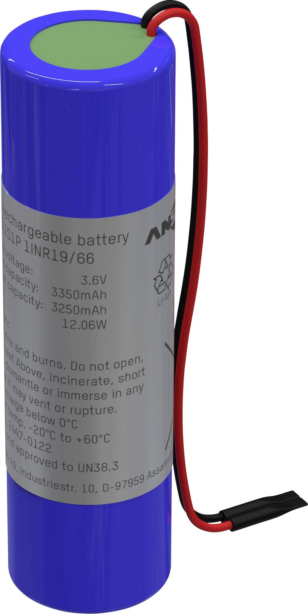 Ansmann 2447-0122 punjiva baterija specijalne veličine Li-Ion 3,6 V 3350 mAh 18650