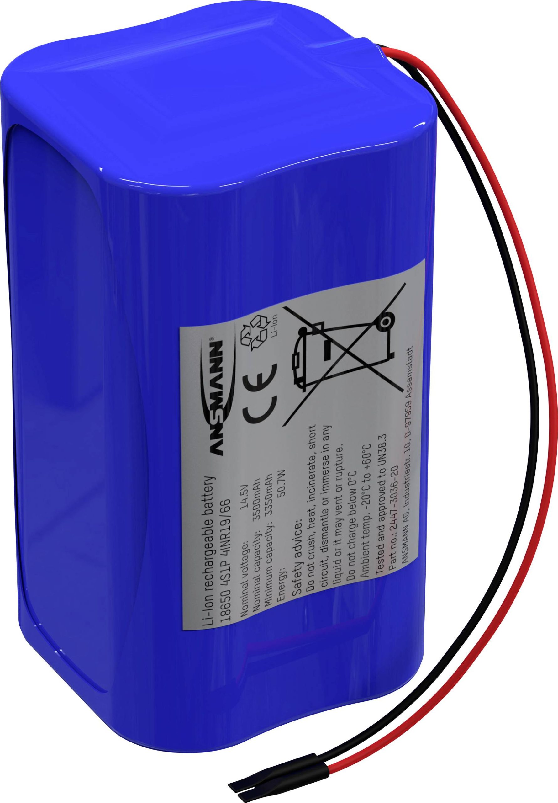 Ansmann 4S1P akumulatorski paket Li-Ion 14,4 V 3500 mAh 18650