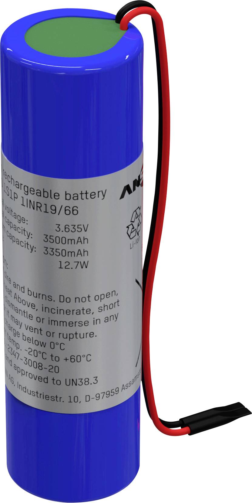 Ansmann 2347-3008-20 akumulatorski paket Li-Ion 3,63 V 3500 mAh
