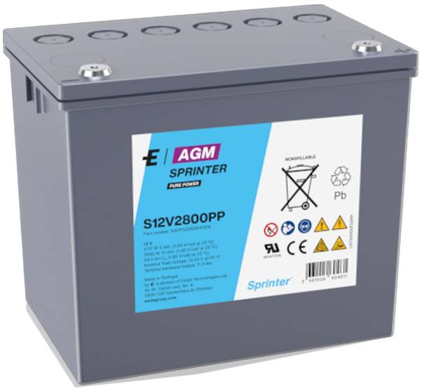 Exide S12V2800PP olovni akumulator olovni AGM 12 V 69,5 Ah