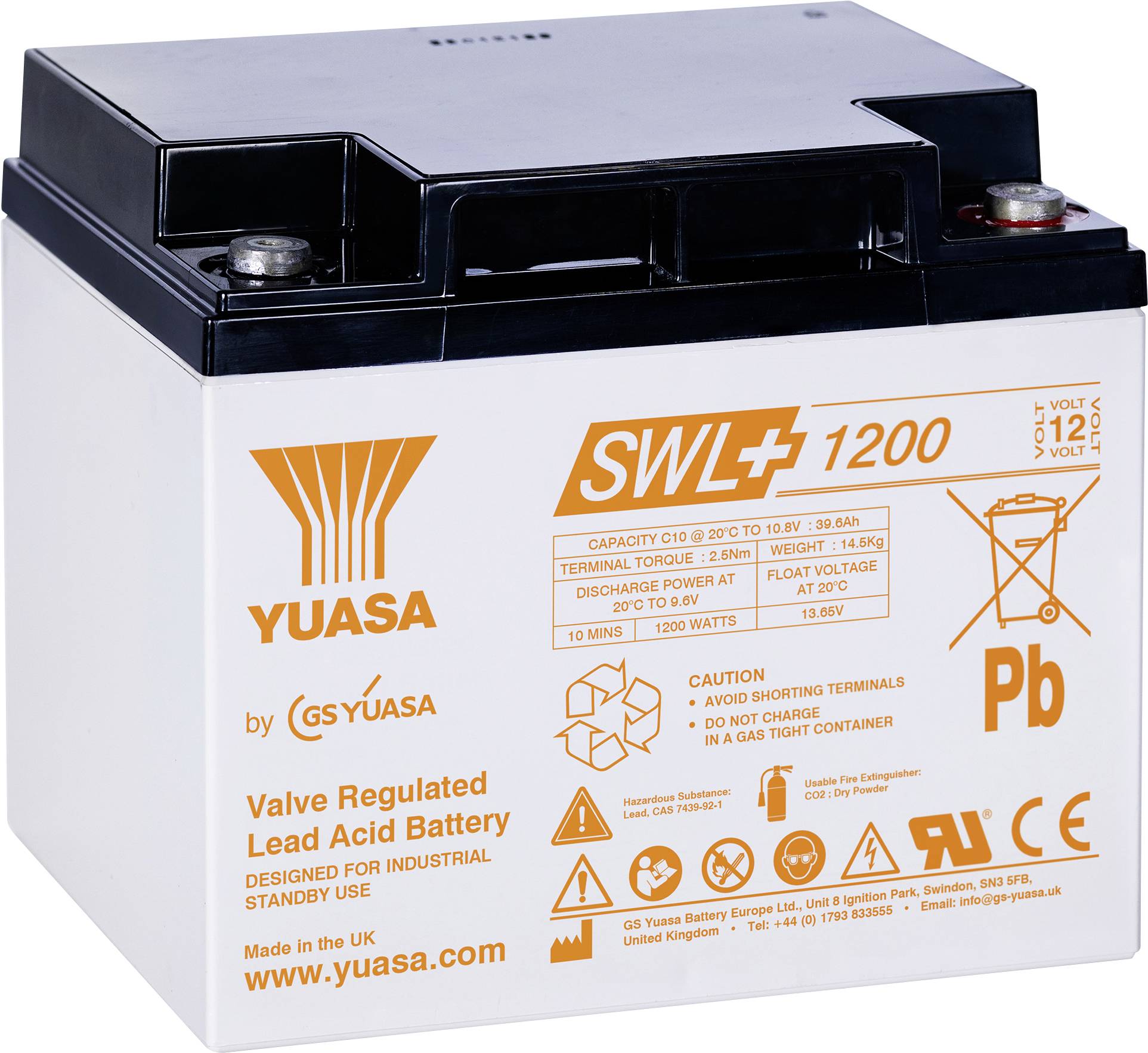 Yuasa SWL+1200 olovni akumulator olovni AGM 12 V 40,6 Ah