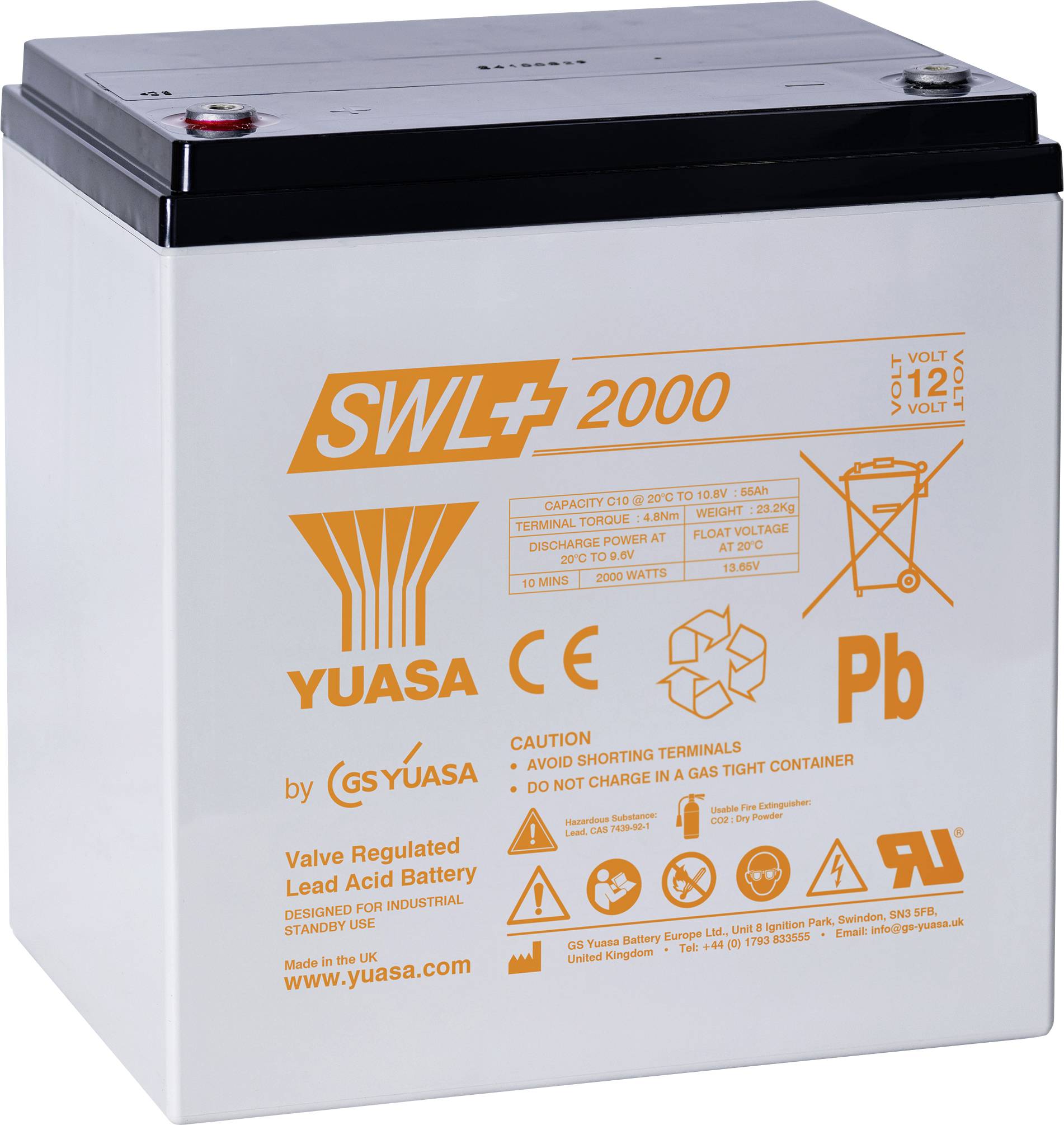 Yuasa SWL+2000 olovni akumulator olovni AGM 12 V 57,6 Ah