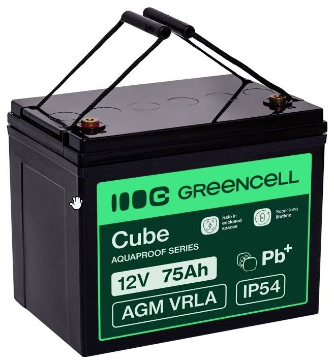 Green Cell GC-AGM12V75AH-J olovni akumulator olovni AGM 12 V 75 Ah