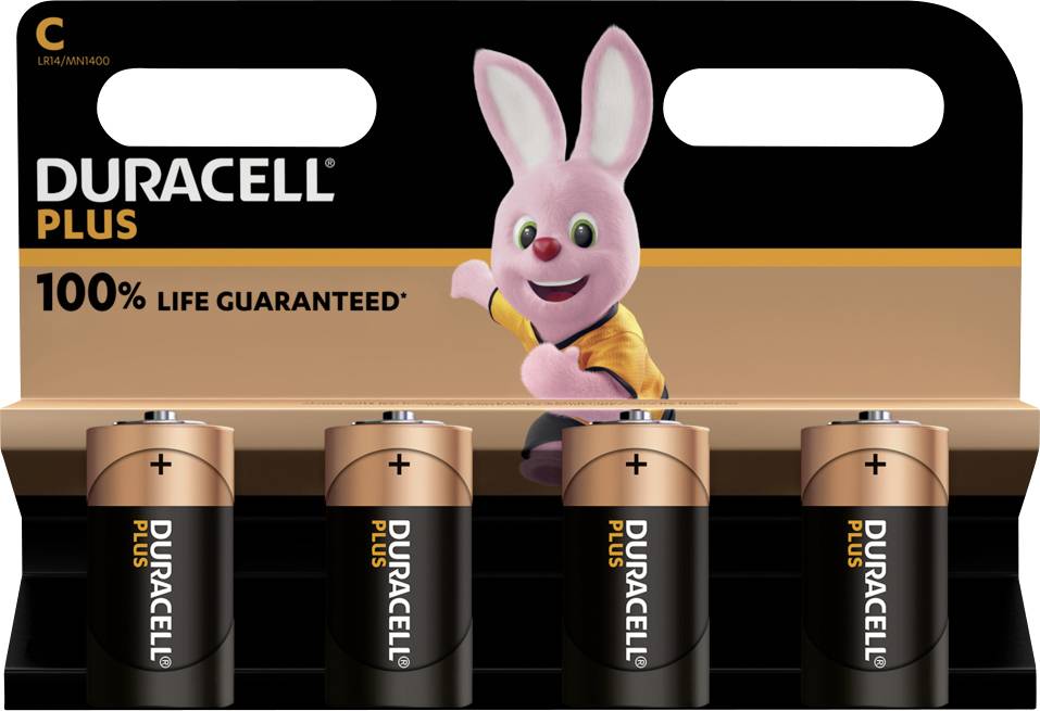 Duracell Plus-C K4 C baterija alkalna 1,5 V C (Baby) pak. 4 kom.