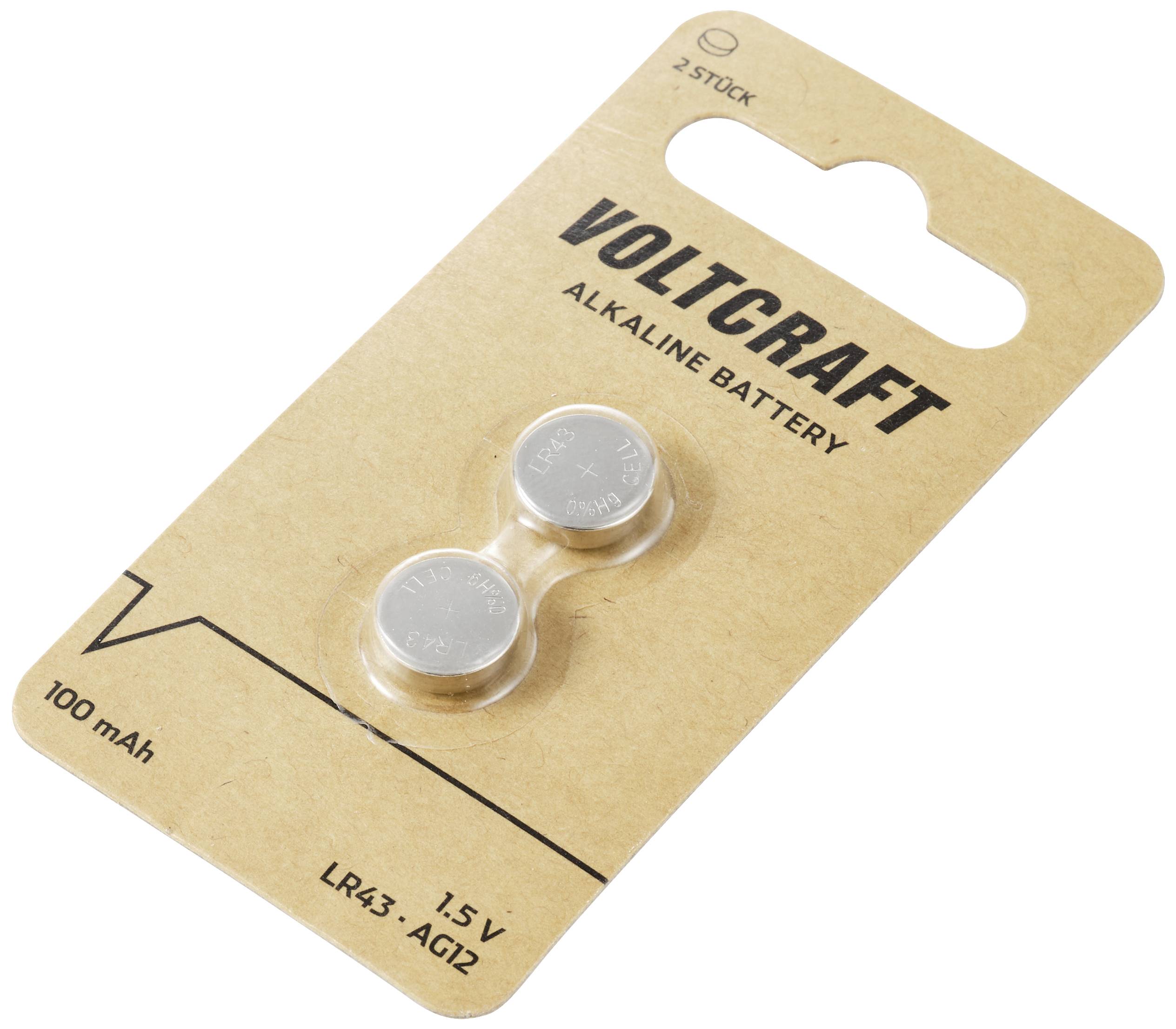 VOLTCRAFT AG12 dugmasta baterija alkalna 1,5 V 100 mAh LR 43