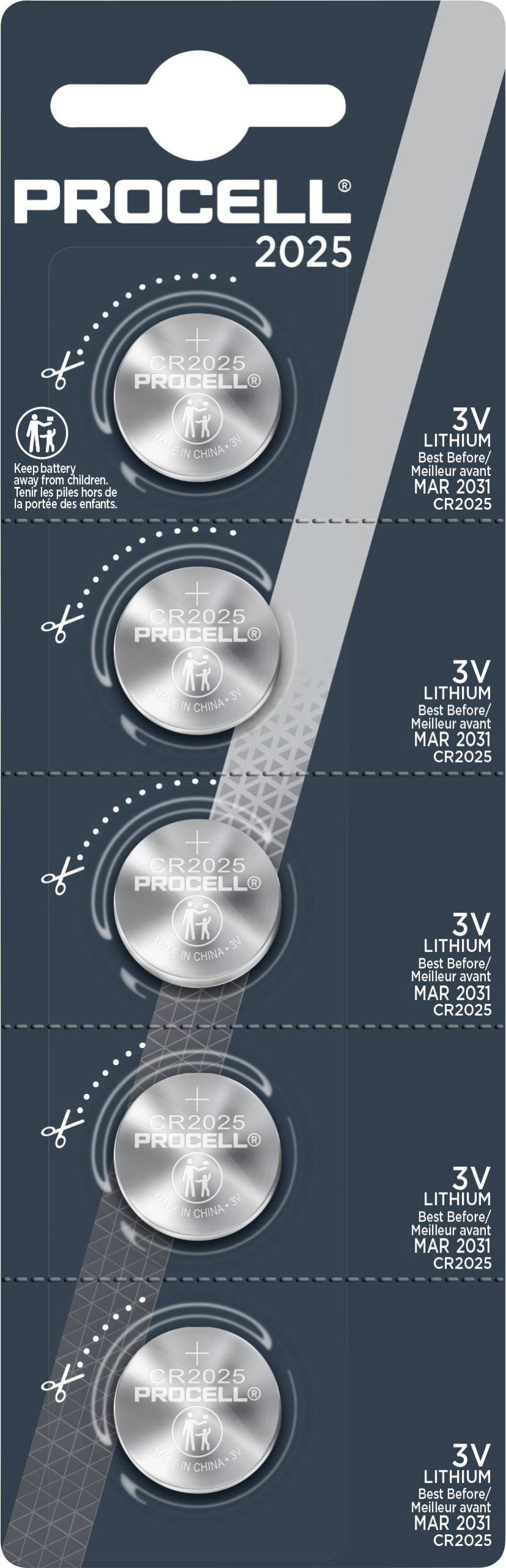 PROCELL dugmasta baterija litijumska 3,0 V 165 mAh CR 2025