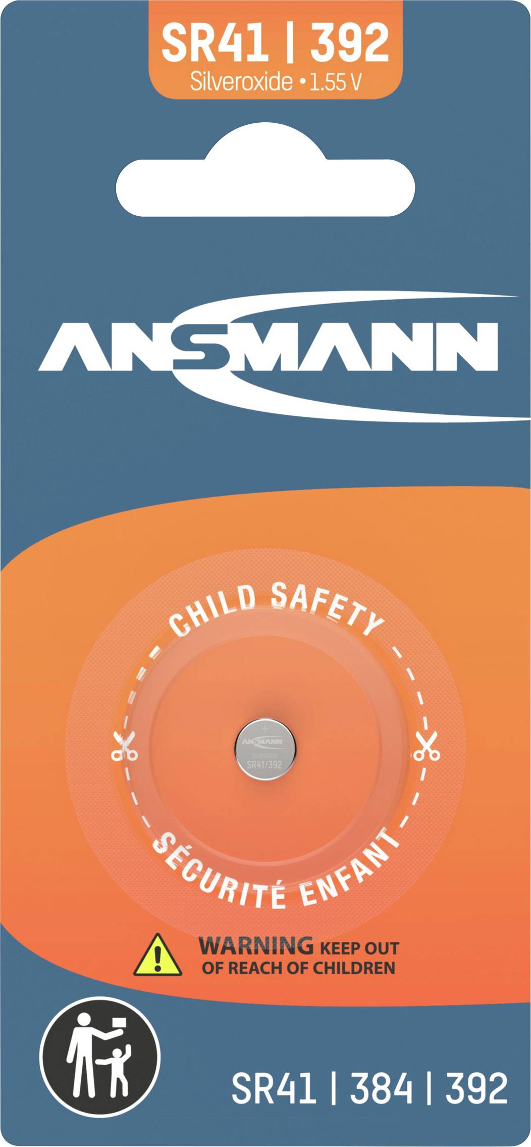 Ansmann SR41 dugmasta baterija srebro-oksidna 1,55 V 25,2 mAh 384