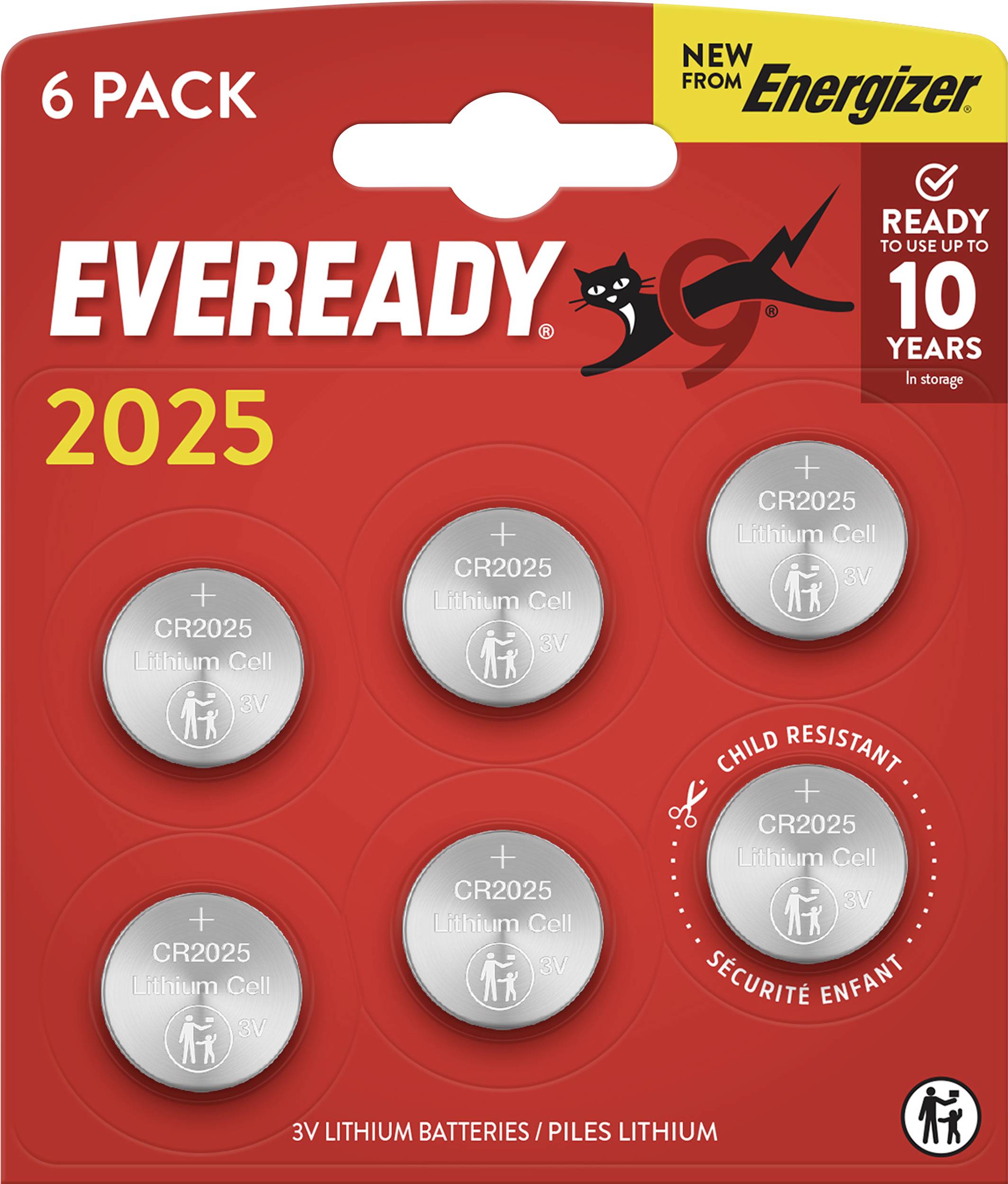 Eveready E304439400 dugmasta baterija 3 V CR 2025 pak. 6 kom.