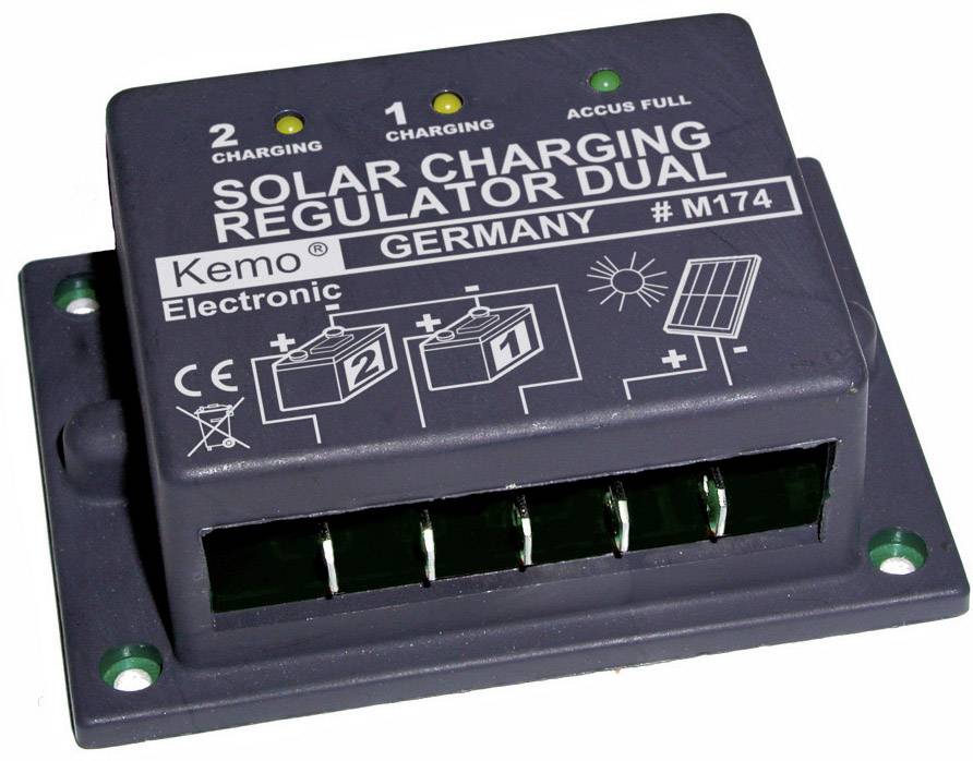 Kemo M174 solarni regulator punjenja serijska regulacija 12 V 16 A do 180 Wp