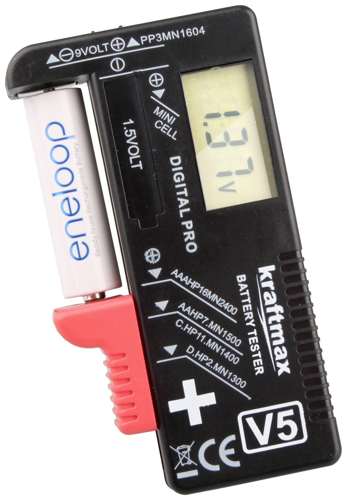 kraftmax Hückmann tester baterija 1,2 v, 1,5 v digitalni