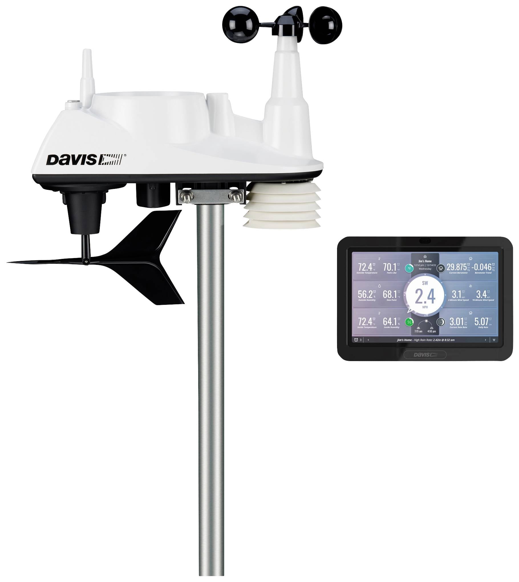Davis Instruments EU 6242EU digitalna bežična meteorološka stanica domet 300 m do 80 senzora