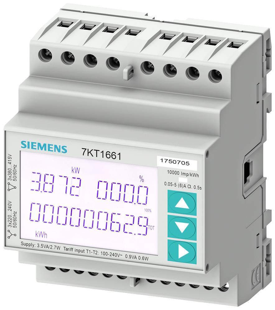 Siemens 7KT1663 merni instrument prividna snaga, aktivna snaga, reaktivna snaga 5 A 240 V/DC