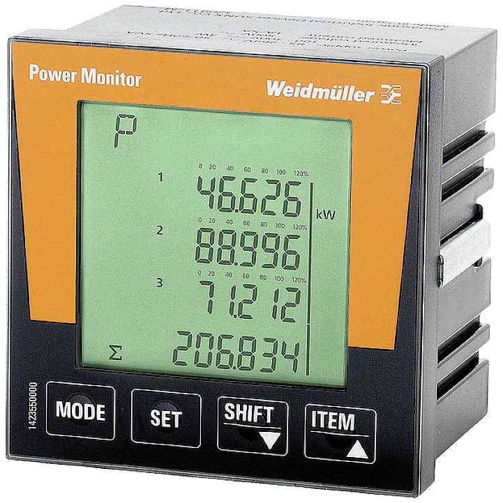 Weidmüller POWER MONITOR digitalni ugradni merni instrument napon AC, struja 500 V