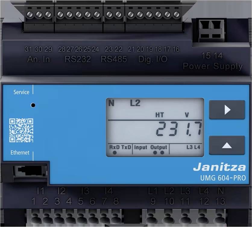 Janitza UMG 604-PRO 230V digitalni ugradni merni instrument LCD