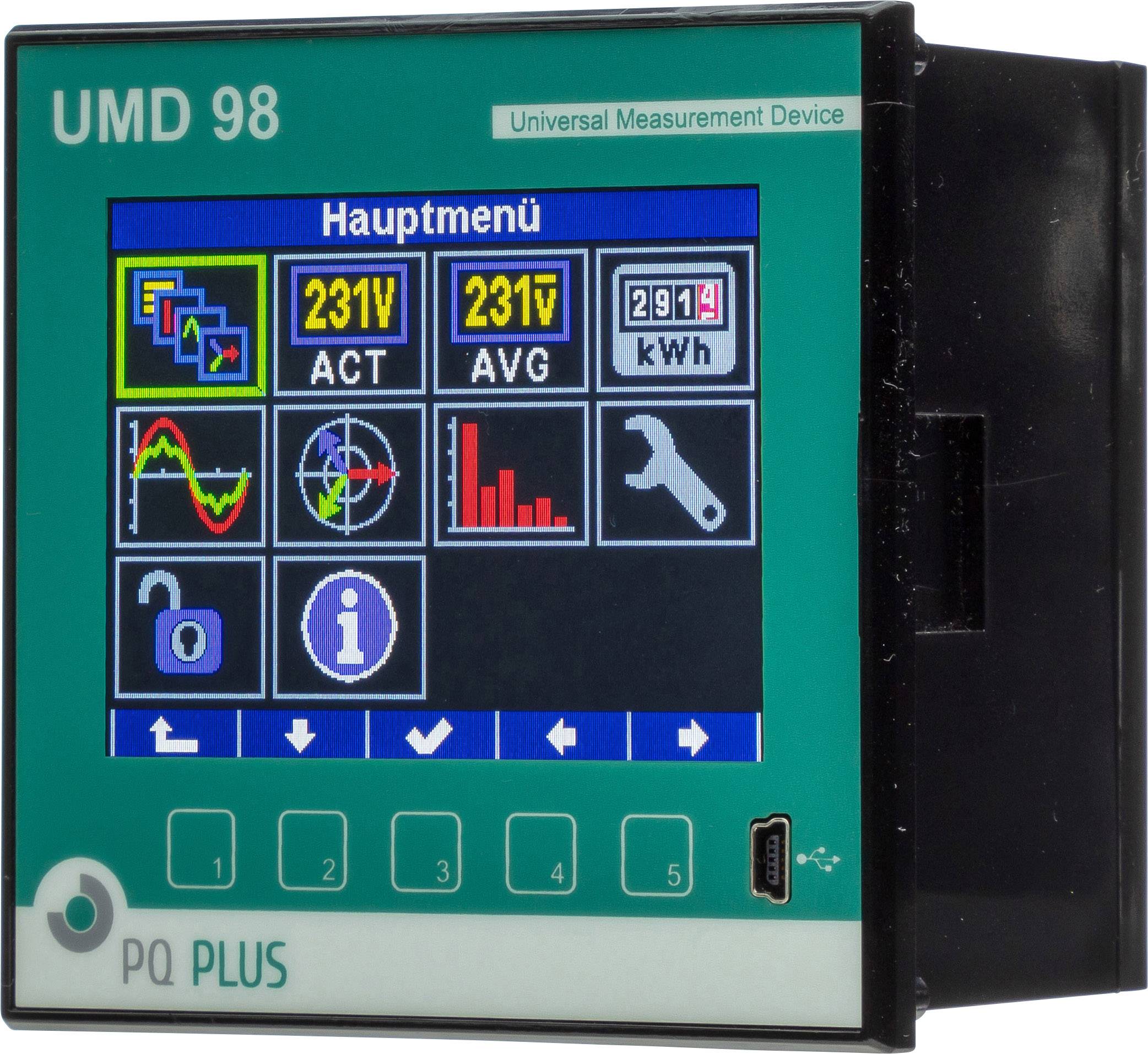 Janitza UMD 98RCM-T digitalni ugradni merni instrument IP40 (spreda), IP20 (zadnja strana)