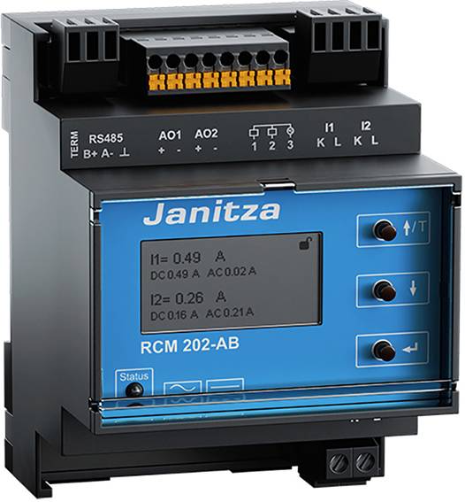 Janitza RCM 202-AB digitalni merni instrument za DIN šinu