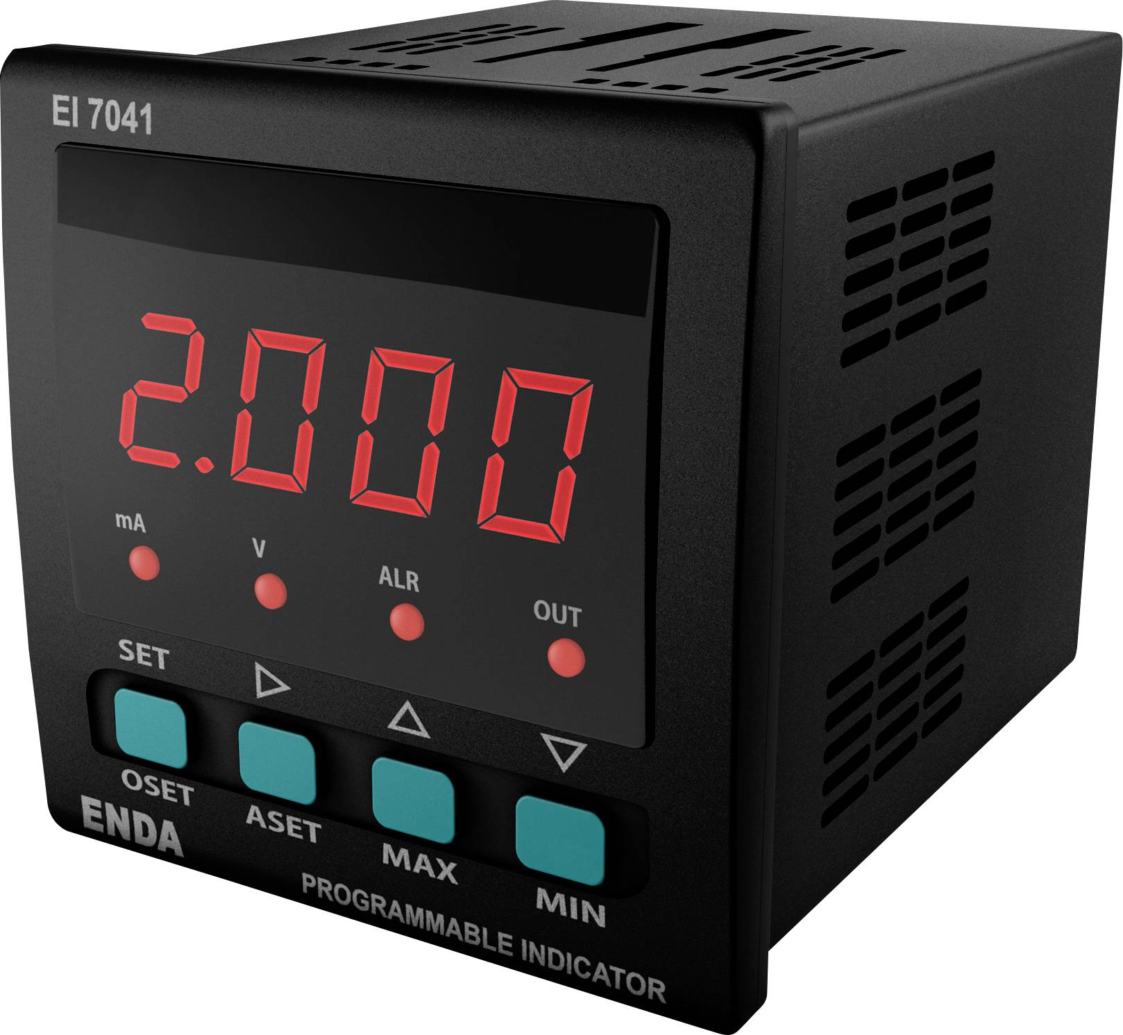 Enda EI7041-230-2R-12 digitalni ugradni merni instrument struja DC, napon DC 12 V, 25 mA 230 V/AC