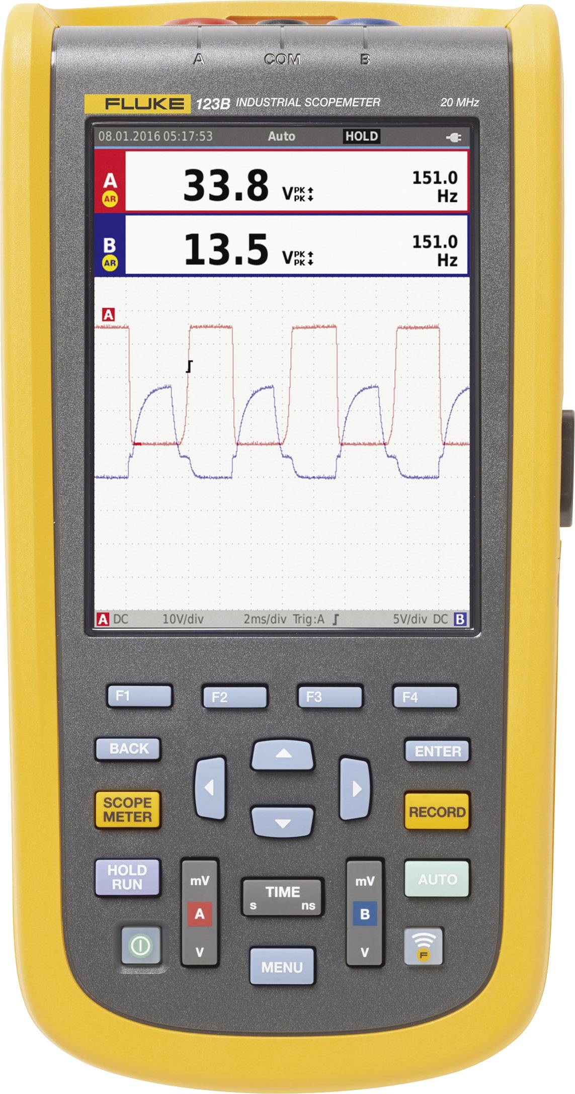 Fluke 123B/EU ručni osciloskop 20 MHz 2-kanalni 4 kSa/s