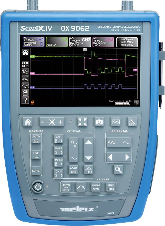 Metrix OX 9062 digitalni osciloskop 60 MHz 2-kanalni 2,5 GSa/s