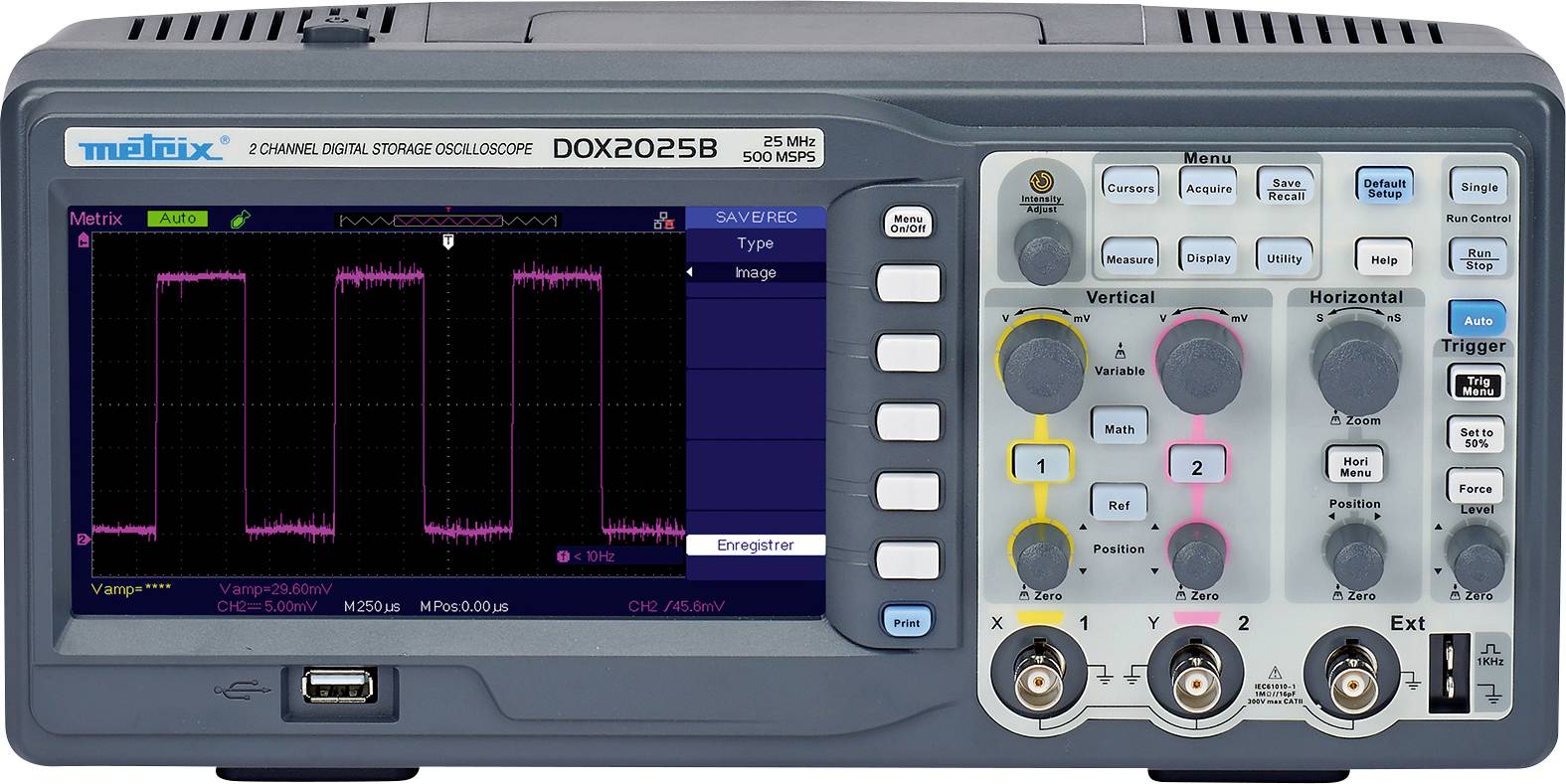 Metrix DOX 2025B digitalni osciloskop 20 MHz 2-kanalni 500 MSa/s