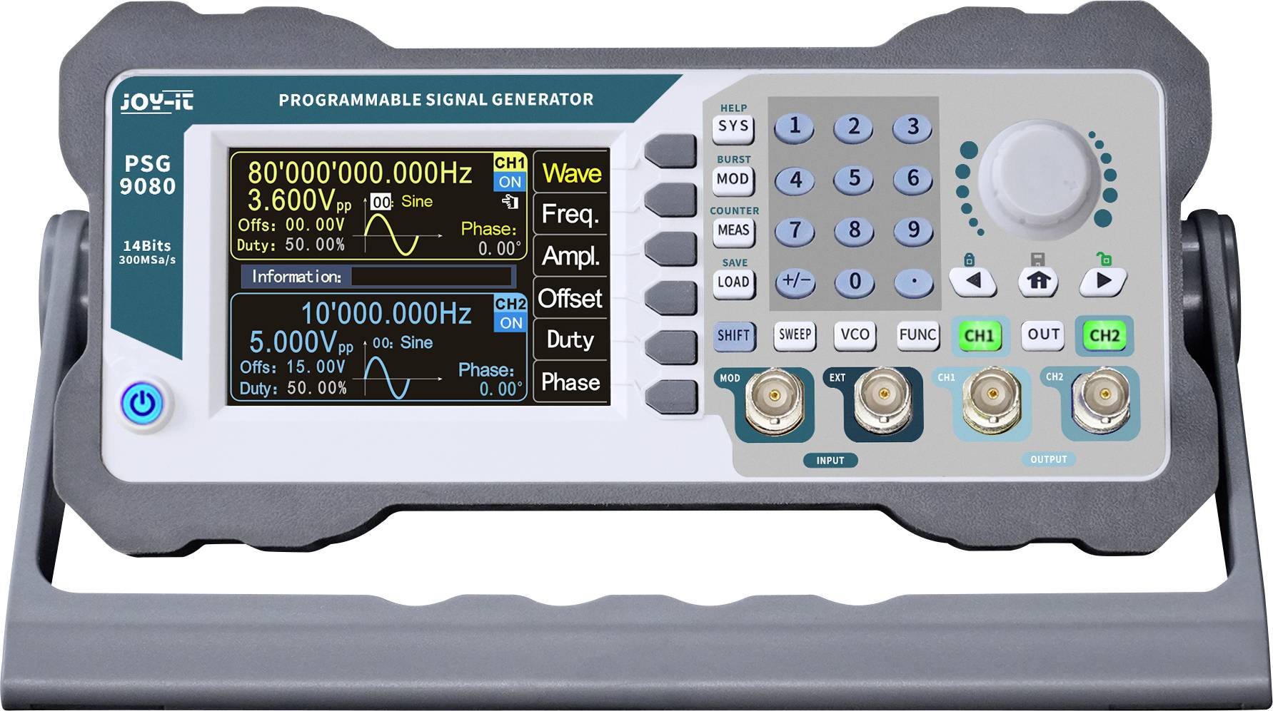 Joy-it JT-PSG9080 generator signala 1 nHz - 80 MHz