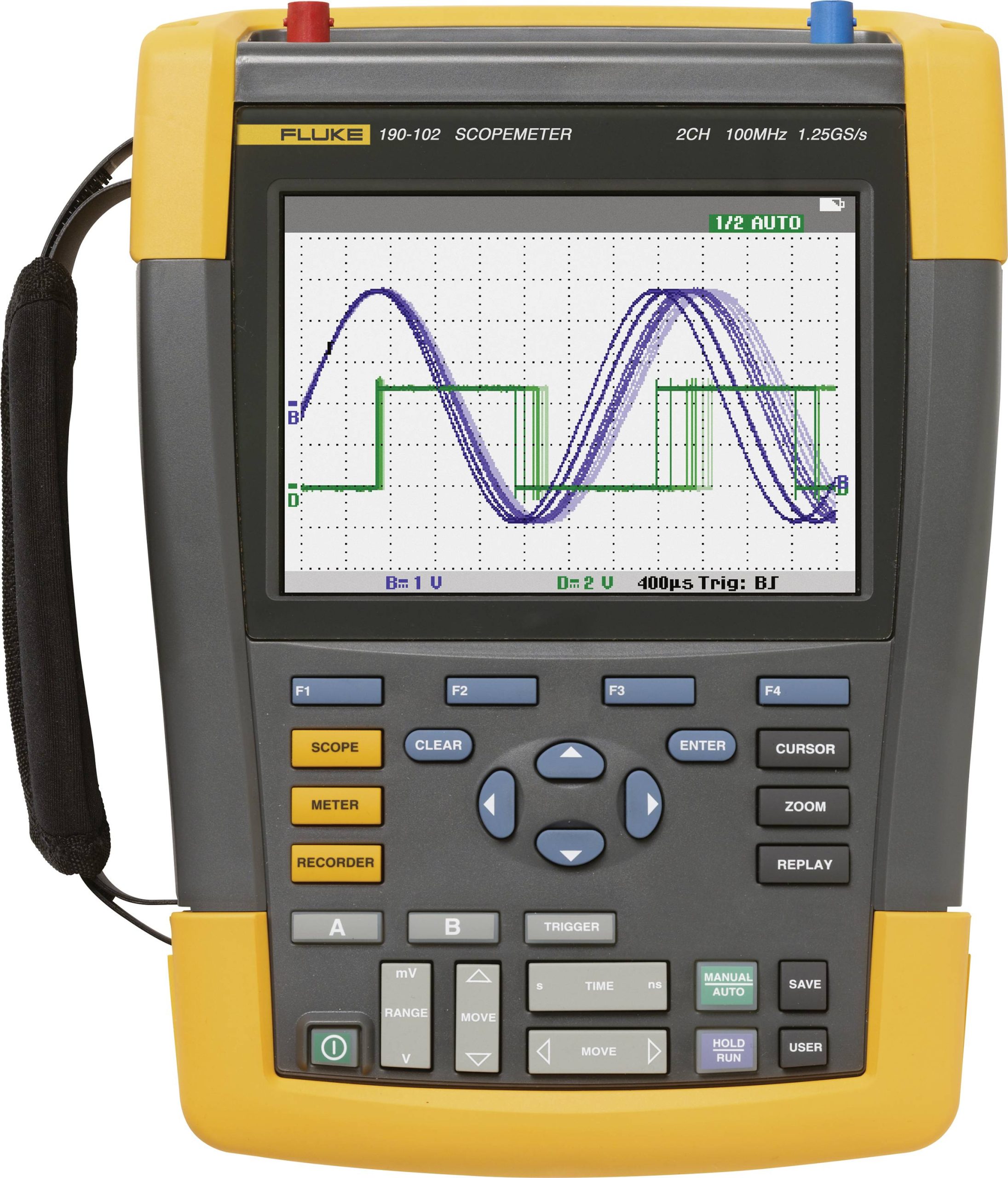 Fluke 190-202-III ručni osciloskop 200 MHz 2-kanalni 2,5 GSa/s