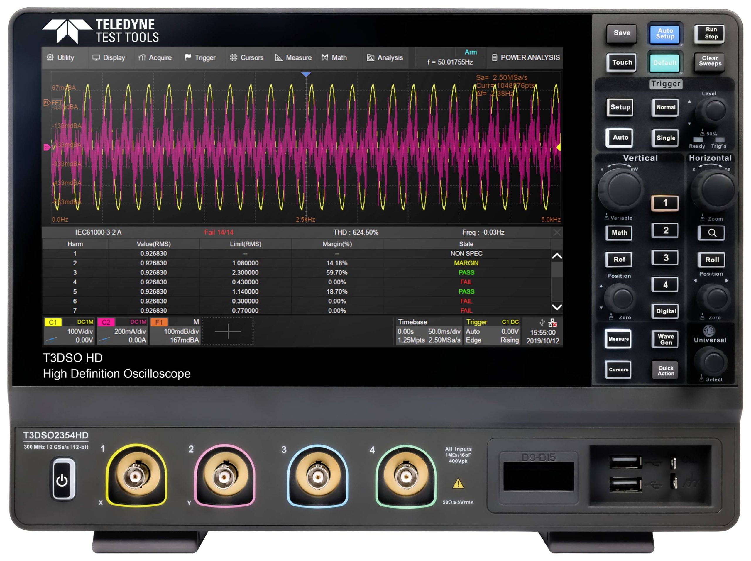 Teledyne LeCroy T3DSO2354HD digitalni osciloskop 350 MHz 4-kanalni 1 GSa/s
